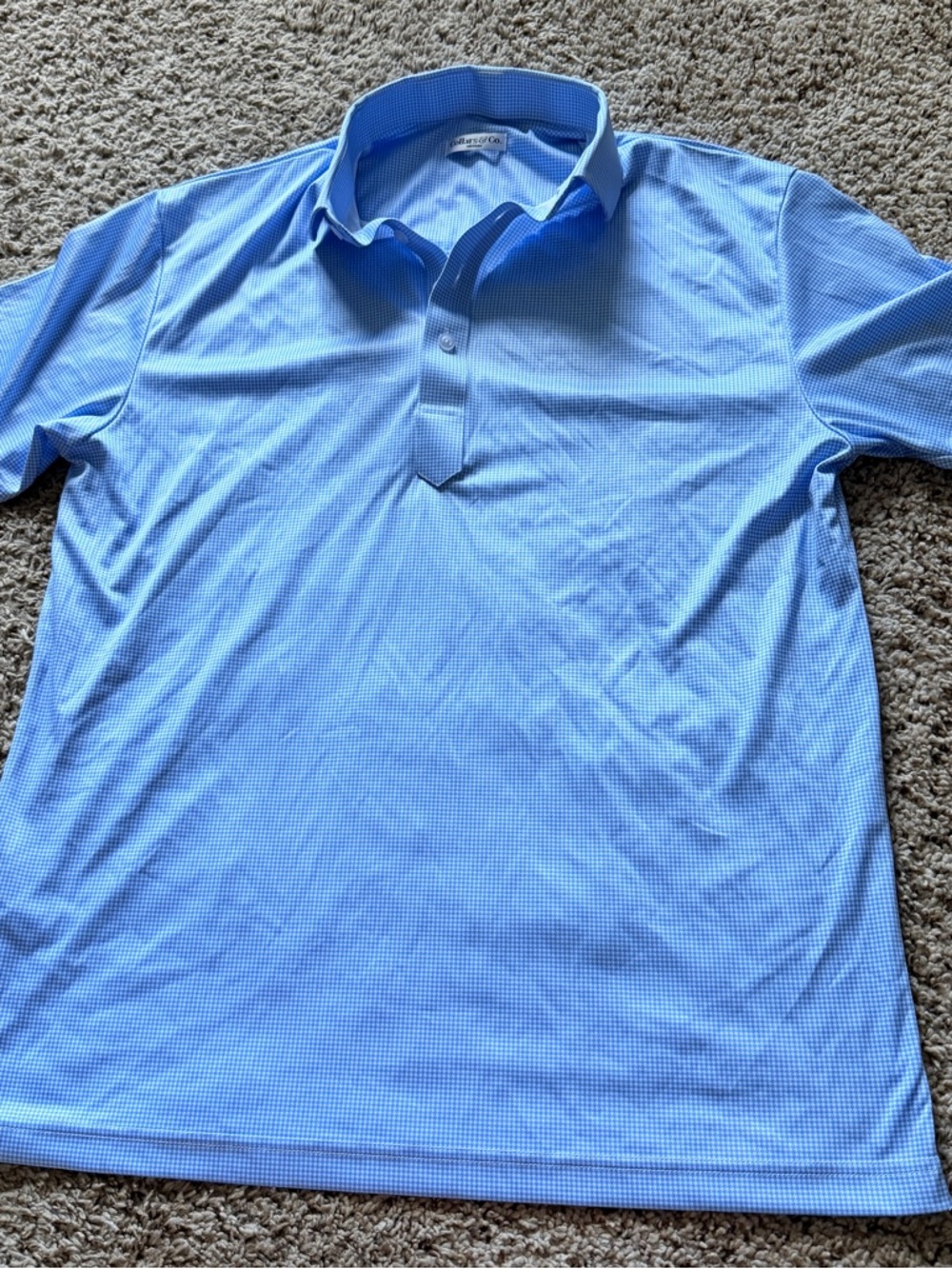 Men's Light Blue Short-Sleeve Polo — Classic Performance
